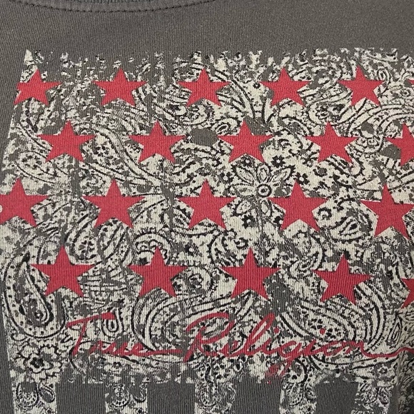 True Religion Women’s Americana Tee Shirt‎ Short Sleeved Size Medium - Picture 3 of 10